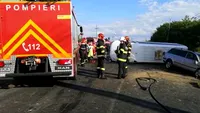 Accident înfiorător în Dâmbovița: un microbuz cu elevi s-a răsturnat după ce s-a izbit de o mașină: 2 morți și 9 răniți | VIDEO