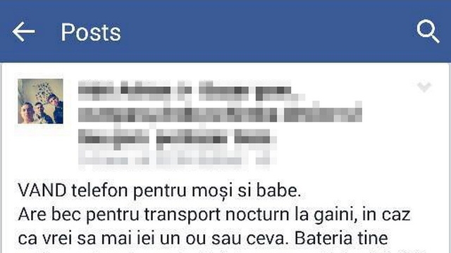 "Are bec pentru transport norcturn la gaini" Mai tare decat orice comedie! Cum vrea sa isi vanda un tanar telefonul pe Facebook