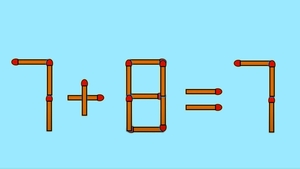 Test IQ cu chibrituri exclusiv pentru genii | Mutați un singur băț, pentru a corecta 7 + 8 = 7