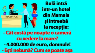BANC | Bulă intră într-un hotel din Mamaia, întreabă cât costă o cameră și primește răspuns: 4.000.000 de euro