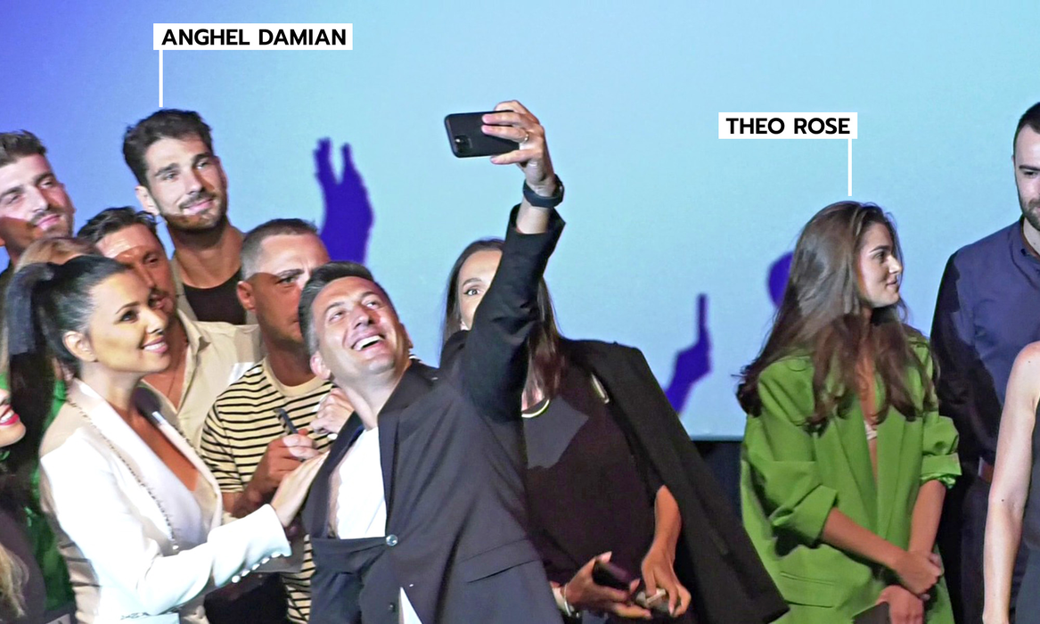 Theo Rose și Anghel Damian au stat la depărtare