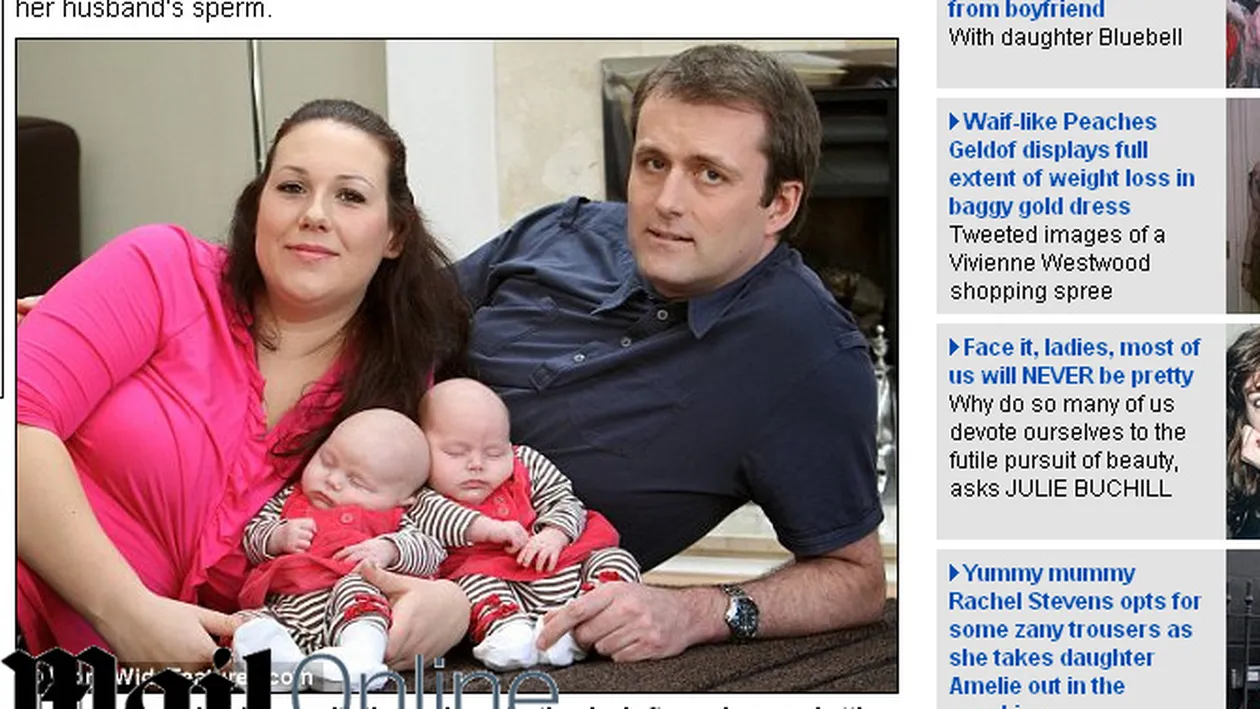 Femeia care este alergica la sotul sau a reusit sa nasca! VEZI ce a facut si cat a cheltuit pentru a avea gemeni