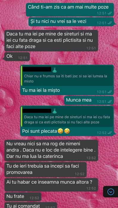 Conversația dintre Andra Voloș și tânăra care o acuză că nu a respectat barterul /  Sursă foto: CANCAN