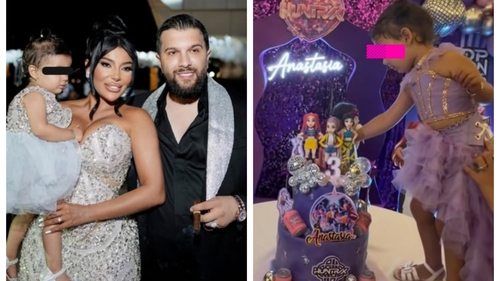Tzancă Uraganu' și Marymar, petrecere fabuloasă de ziua fetiței lor. Ce a ales Anastasia de pe tăviță, la ruperea turtei