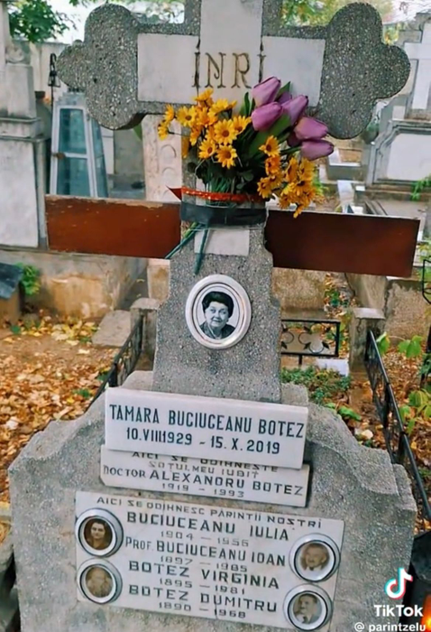 Cum arată mormântul Tamarei Buciuceanu Botez? Foto: TikTok