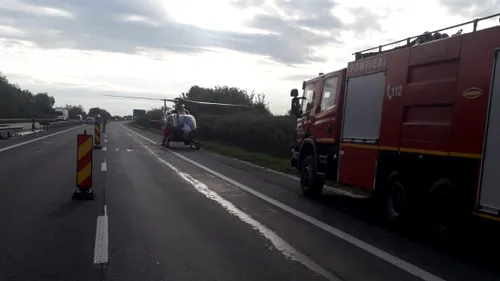 Accident grav pe autostrada București-Pitești! A fost nevoie de intervenția elicopterului SMURD