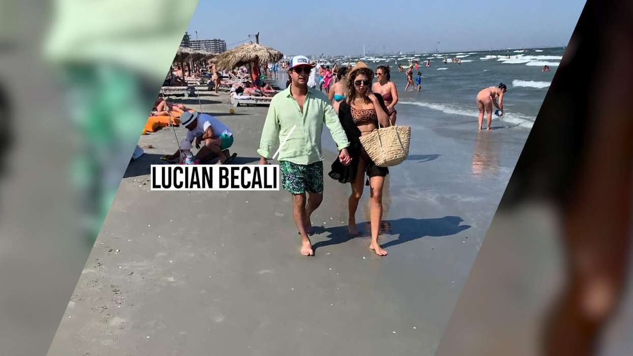 Lucian Becali & iubi, plimbare romantică pe plajă