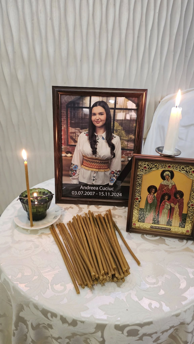 Părinții au un mic altar pentru Andreea. Sursa foto: Facebook Igor Cuciuc