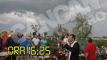 Moment socant la slujba lui Nae Nicolae! Cerul s-a intunecat dintr-odata, insa nicio picatura nu cazut pana la finalul ceremoniei