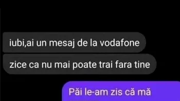 BANCUL ZILEI | „Iubi, ai un mesaj de la Vodafone”