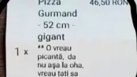 Ce comandă bizară a făcut un bucureștean în plină pandemie la delivery, pentru o pizza de 46.50 lei: O vreau picantă, da' nu așa, la oha. O vreau...