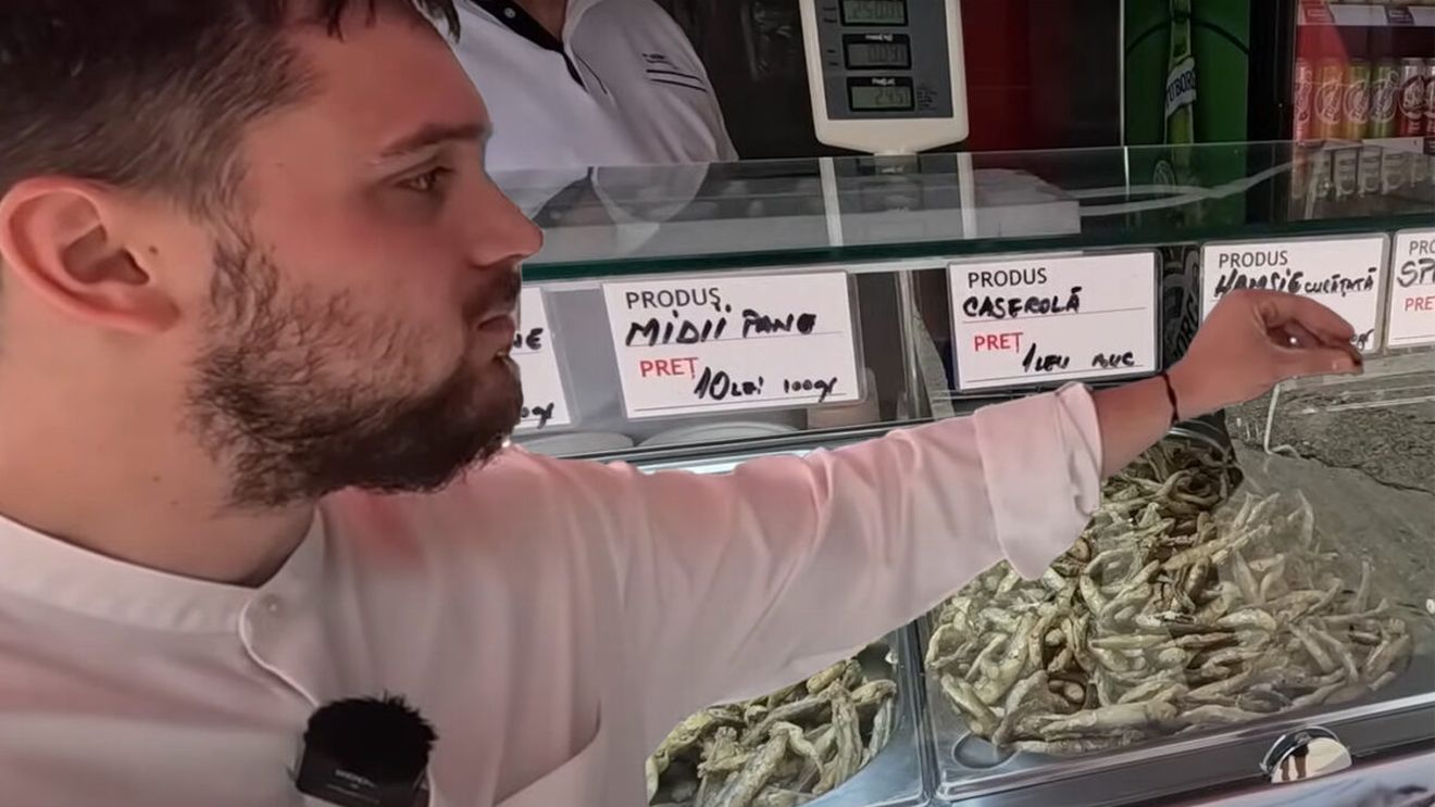 Câți lei a dat acest turist, pe 100g de hamsii, în Eforie Nord. A crezut că nu vede bine