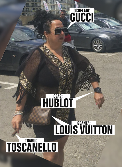 În afara iubițelului bodyguard, celebra avocată “Lizeta-descurcă-tot” a apărut la plajă cu un trabuc Toscanello, un Hublot și costum de baie-plasă