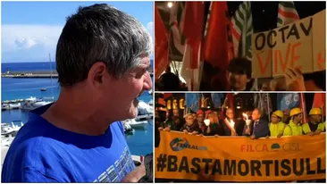 Doliu la Roma în memoria lui Octav Stroici, românul mort sub dărâmături. Imagini emoționante cu oamenii care îl plâng