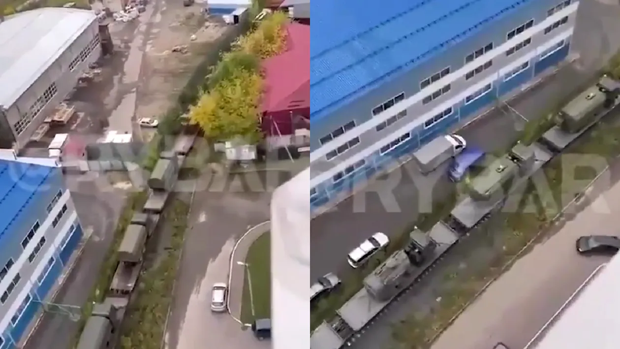 Imagini de groază în Rusia! A fost descoperit un convoi care transportă echipament pentru forțele nucleare