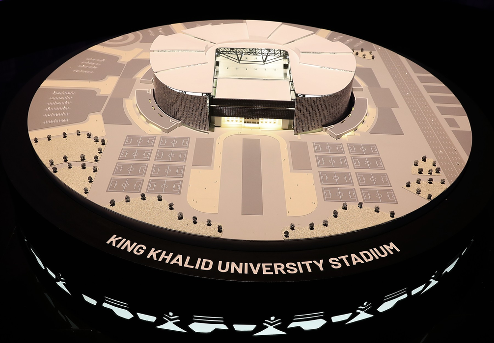 Un model al stadionului Universitatea King Khalid.