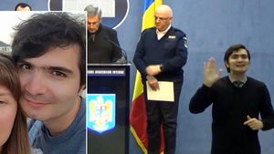 Pe el îl știe toată România, dar să vezi cum arată iubita lui Bogdan, interpretul pentru surdo-muți al conferințelor de presă MAI