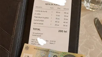 Ce sumă a lăsat bacșiș un român, la o notă de plată de 200 lei, într-un restaurant din Vama Veche