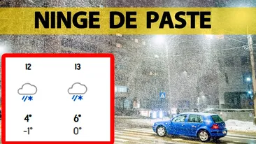 Orașele din România în care sunt anunțate ninsori de Paște. Meteorologii Accuweather au modificat prognoza