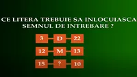 IQ test: Vezi dacă ești un geniu! Ce literă este în locul semnului de întrebare?