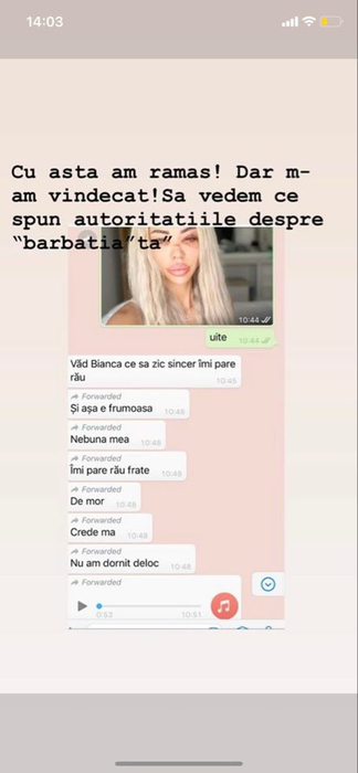 Bianca Drăgușanu, desfigurată în bătaie de Alex Bodi