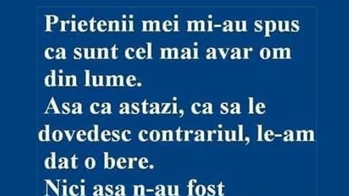BANC | Cel mai avar om din lume