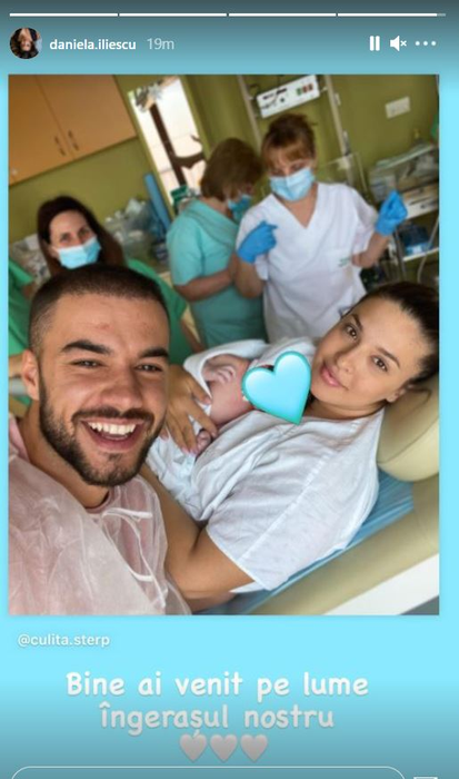 Daniela Iliescu a născut un băiat, iar Culiță Sterp l-a prezentat întregii lumi: “4 kg și 55 de cm, atât are fericirea noastră ”