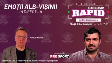 Vineri avem PRIMVS DERBY și îl prefațăm cu Marius Mitran, de la ora 17:30, pe YouTube - ProSport, la EXCLUSIV RAPID