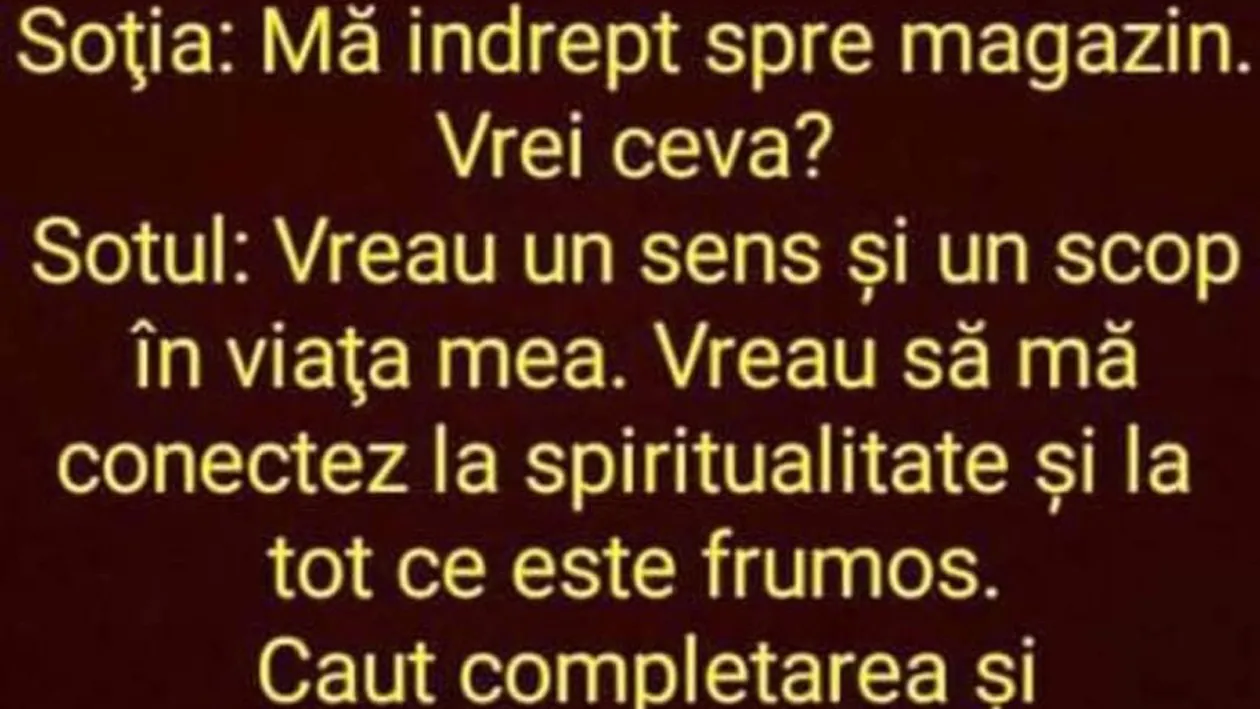 BANCUL ZILEI | Mă îndrept spre magazin, vrei ceva?