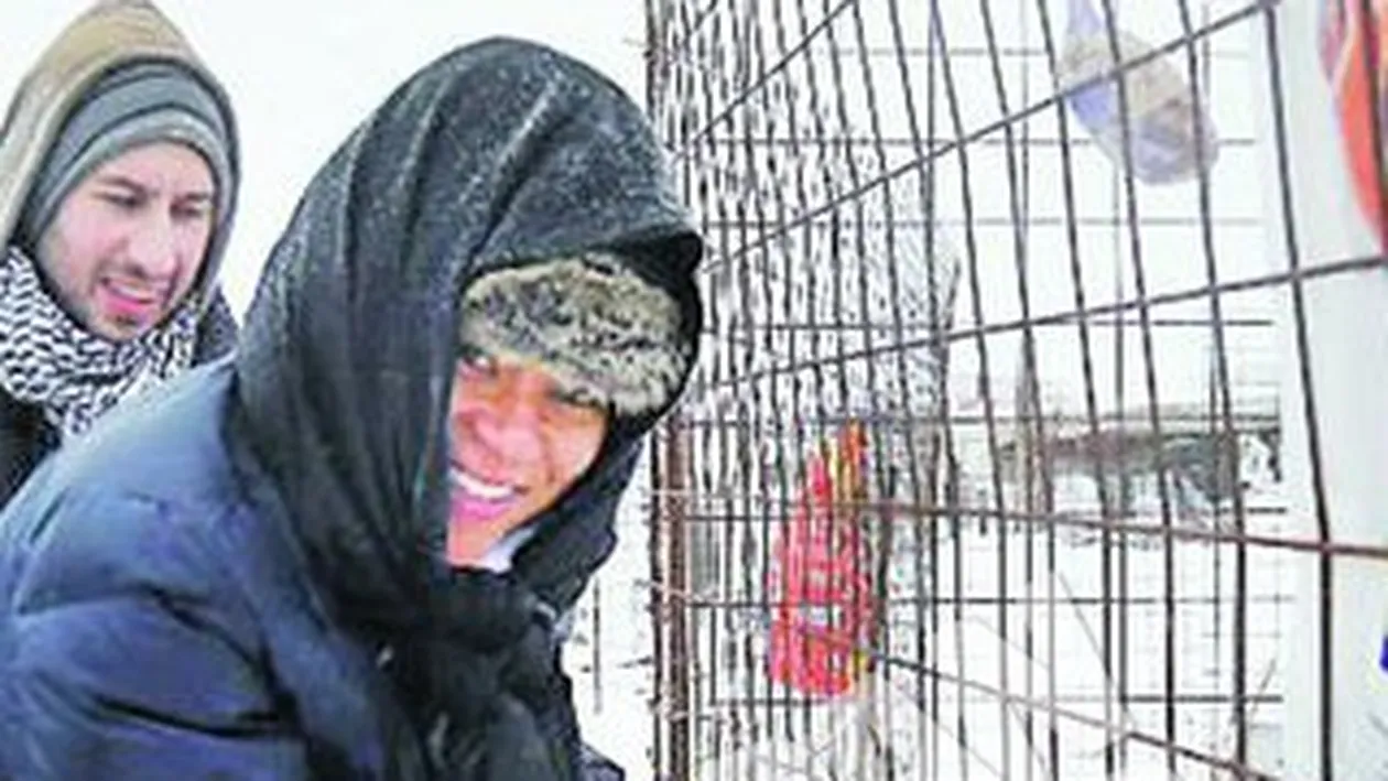 Nadine a ajutat la deszapezirea adapostului de caini din Glina! A dat aproape trei ore la lopata