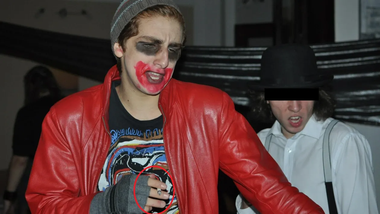 Pustiul lui Serban Ionescu si al Magdei Catone, erou negativ de Holloween! A chefuit cu tigari, cu fete si cu lapte!