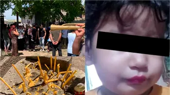Imaginile durerii! Raisa, micuța de 2 ani și jumătate ucisă de verișor, a fost înmormântată de Ziua Copilului
