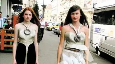 Un satmarean a facut senzatie! Rochii accesorizate cu roti zimtate si pietre Swarovski