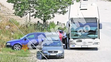 Afaceri de criza la marginea drumului! Motorina ieftina de la soferii de autobuz