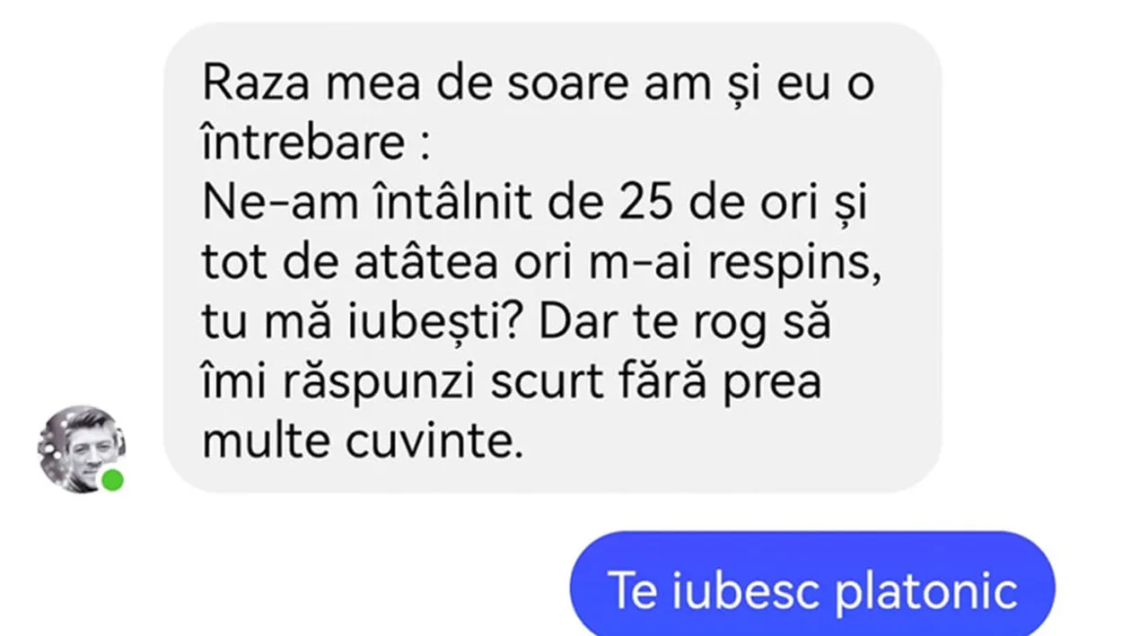 Bancul de weekend | Te iubesc platonic