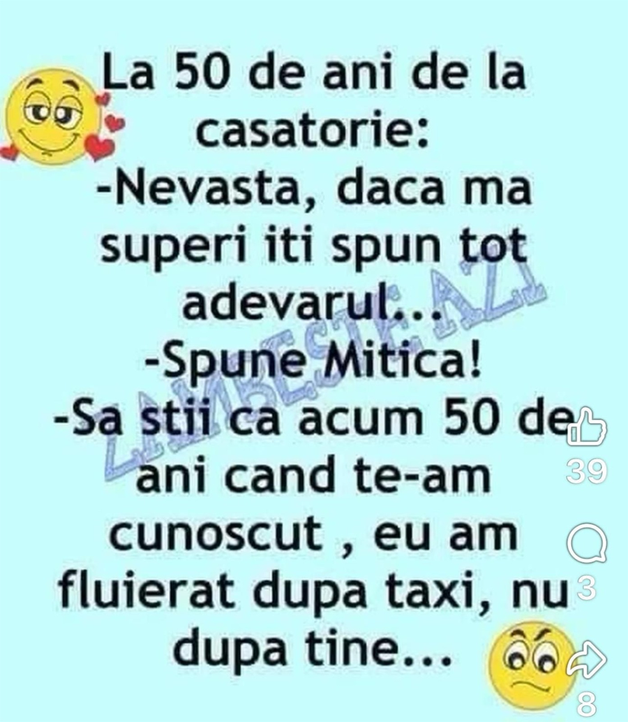BANCUL ZILEI | La 50 de ani de căsătorie: 