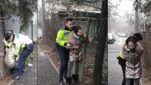 Încă un abuz al poliției! Minoră însărcinată, care vindea ghiocei în București, bruscată și încătușată de un agent. VIDEO