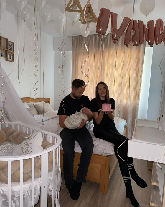 Iustina Loghin și Cornel Luchian și-au adus fetița acasă/ Sursa foto: Instagram