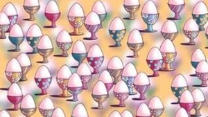 Iluzie optică virală | Găsiți mingea de golf ascunsă printre ouăle de Paște din această imagine!