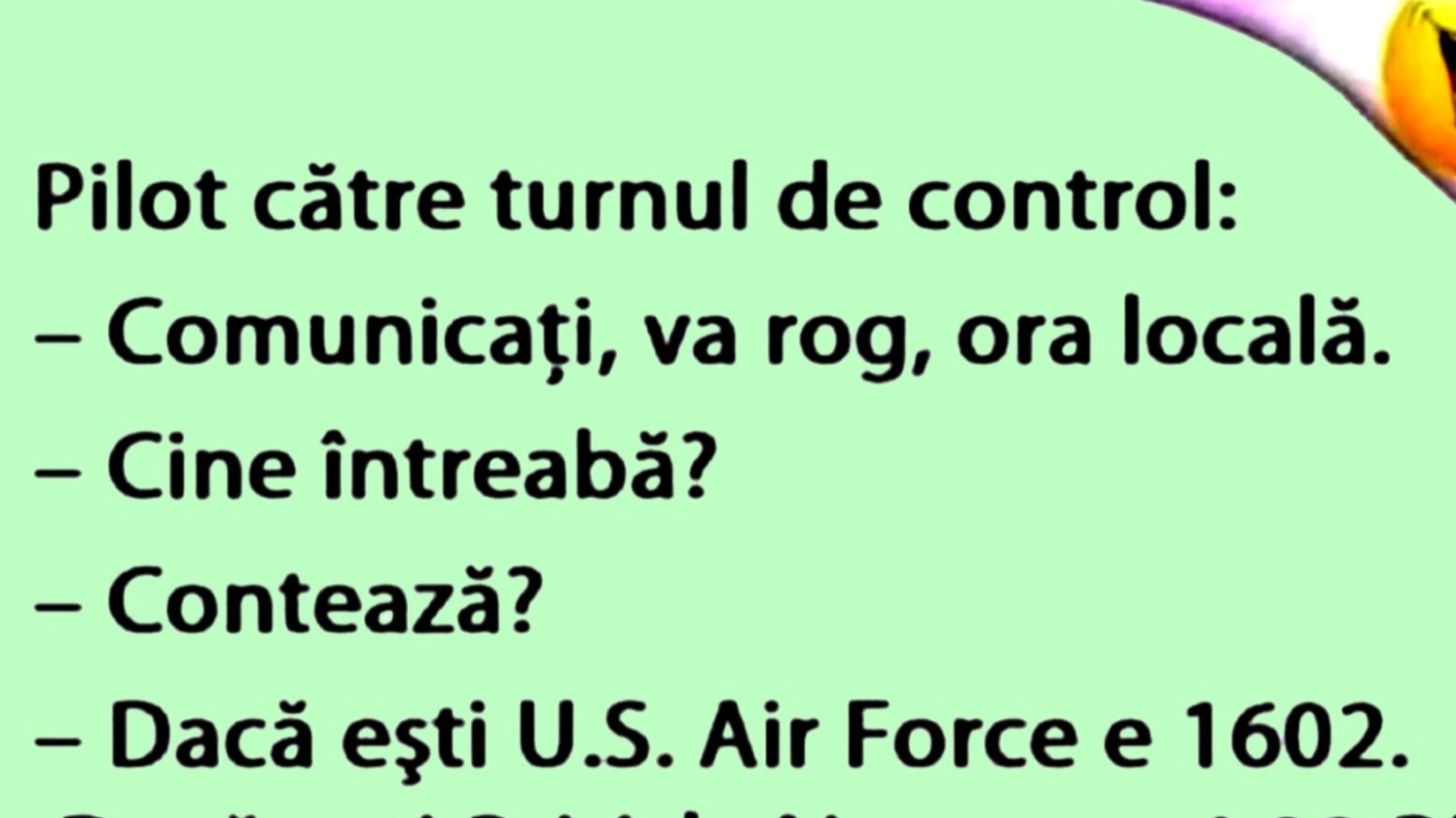 BANCUL ZILEI | Pilotul și turnul de control