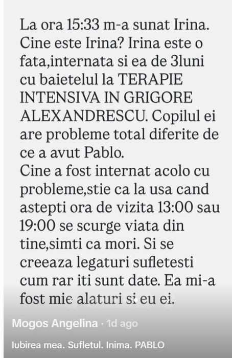 Ce semn ar fi primit Angelina Mogoș după ce a fost la mormântul fiului ei, Pablo: „Ultima săptămână mi-a dat de gândit”