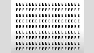 Iluzie optică virală | Găsiți litera F ascunsă printre E-uri în doar 7 secunde!