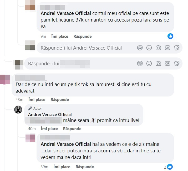 Oamenii sunt încă șocați de moartea lui Andrei Versace. (SURSA: FACEBOOK.COM)
