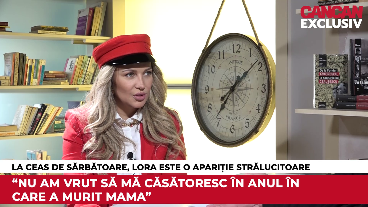 Lora a fost invitata specială a emisiunii CANCAN EXCLUSIV, pentru ediția de sărbători (Foto: captură video)