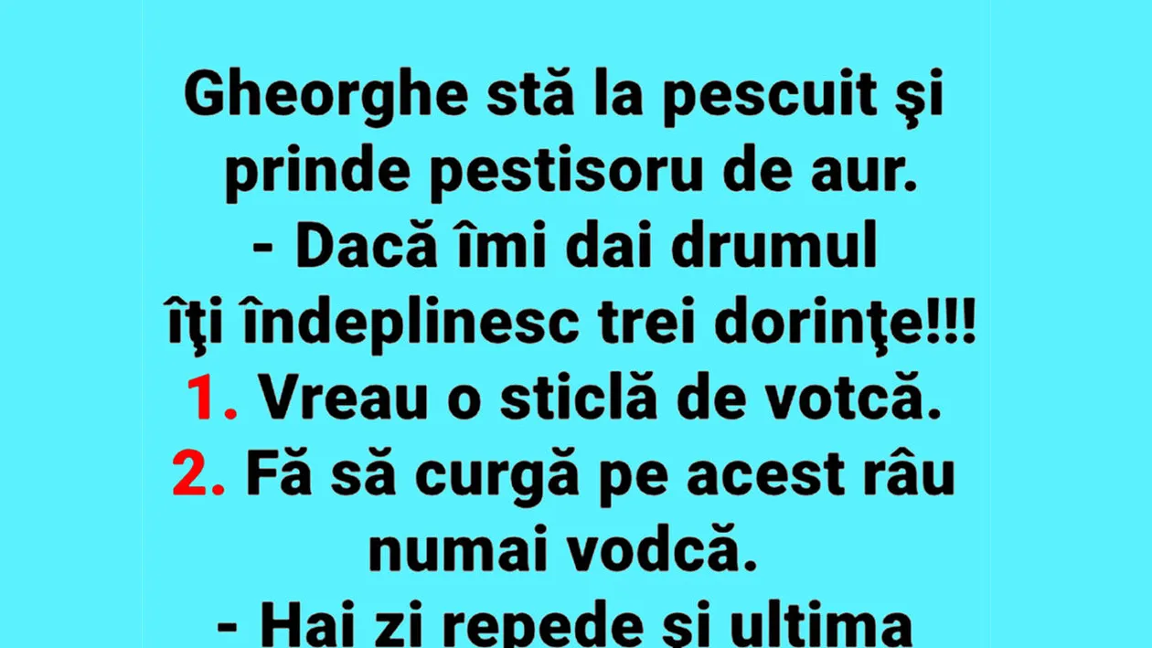 BANC | Gheorghe stă la pescuit și prinde peștișorul de aur