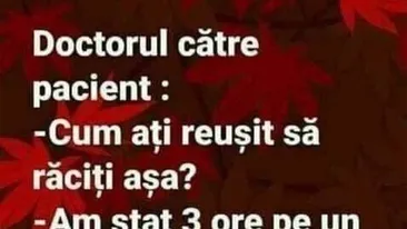 BANC | Cum ați reușit să răciți așa?