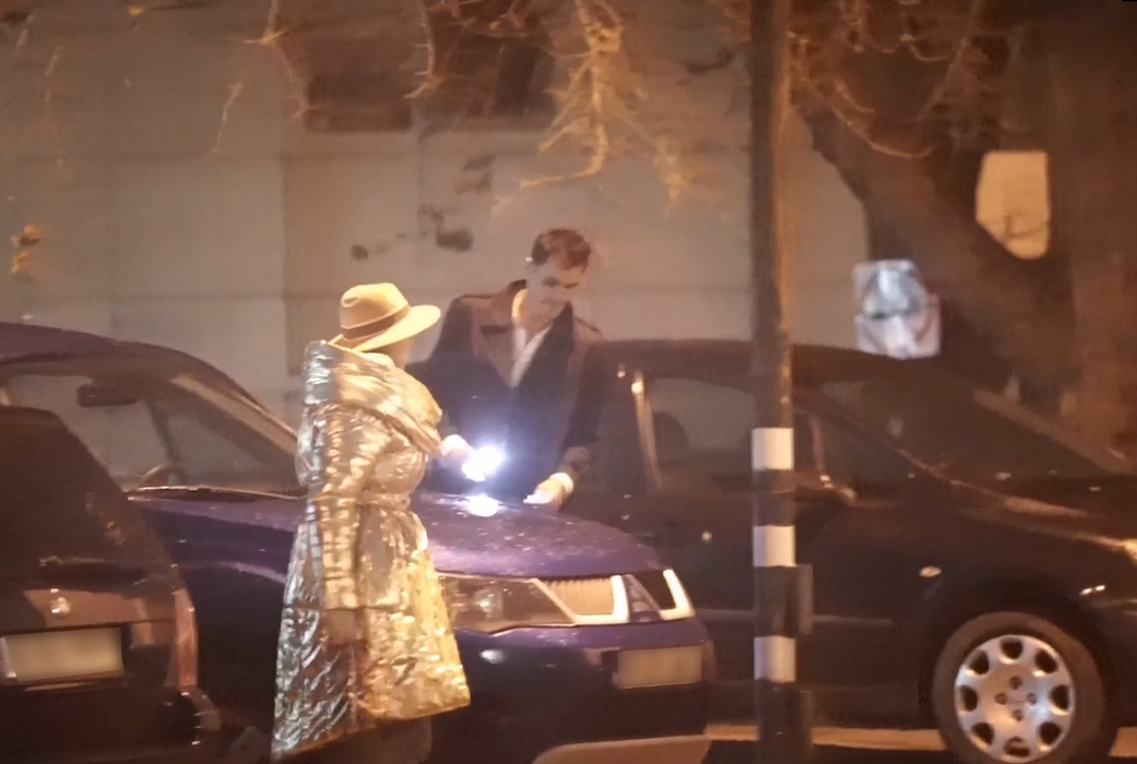 George Burcea, întâlnire nocturnă cu o blondă