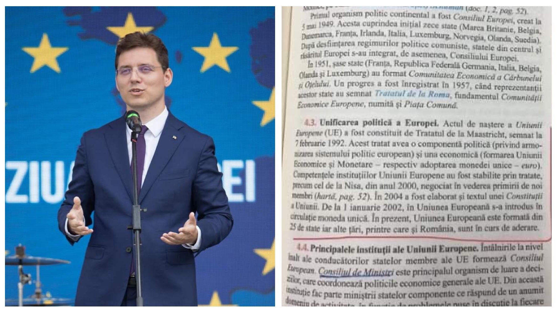 Într-un manual de istorie scrie că România urmează să adereze la Uniunea Europeană. Victor Negrescu a răbufnit: ”Solicit public Ministerului Educației să revizuiască rapid manualele”
