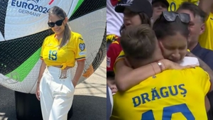 Denis Drăguș, susținut de soție și cele două fiice la EURO 2024. Imagini emoționante de pe Allianz Arena