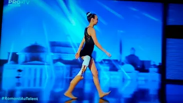 Românii au talent, sezonul 9. O gimnastă cu proteză la piciorul drept i-a cutremurat pe jurații show-ului de la Pro TV.